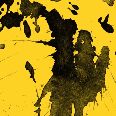 Soyut Beyaz boya doku siyah arka plan üzerine splatters