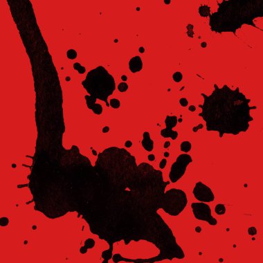 kırmızı arka plan doku soyut siyah boya splatters