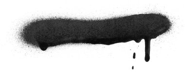 Beyaz arka planda siyah sprey boya