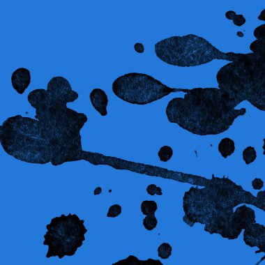 mavi arka plan doku soyut siyah boya splatters