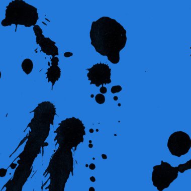 mavi arka plan doku soyut siyah boya splatters