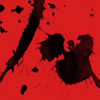 kırmızı arka plan doku soyut siyah boya splatters