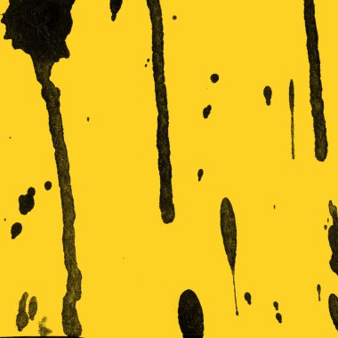 sarı arka plan doku soyut siyah boya splatters