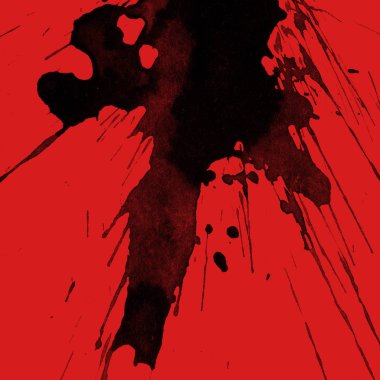 kırmızı arka plan doku soyut siyah boya splatters