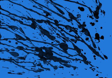 mavi arka plan doku soyut siyah boya splatters