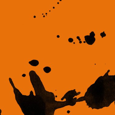 orangebackground doku soyut siyah boya splatters