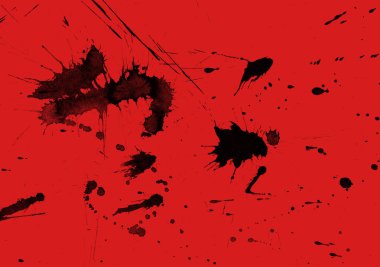 kırmızı arka plan doku soyut siyah boya splatters