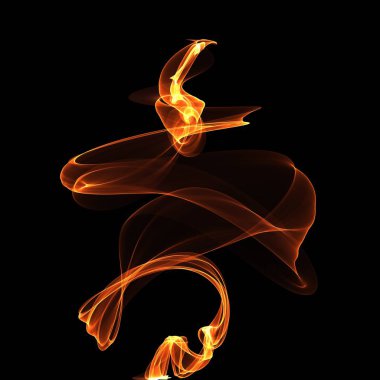 koyu arka plan üzerinde ateşle soyut duvar kağıdı