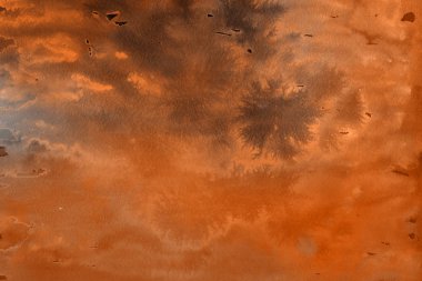 Kağıt arka plan üzerinde turuncu suluboya boya