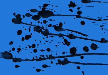 mavi arka plan doku soyut siyah boya splatters