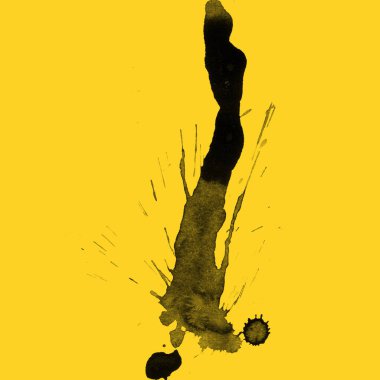 sarı arka plan doku soyut siyah boya splatters