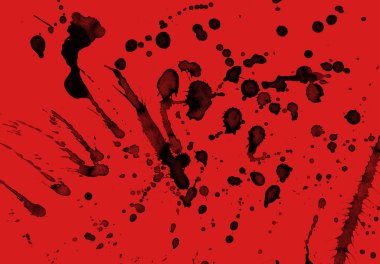 kırmızı arka plan doku soyut siyah boya splatters