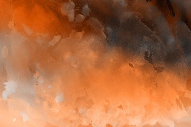 Kağıt arka plan üzerinde turuncu suluboya boya