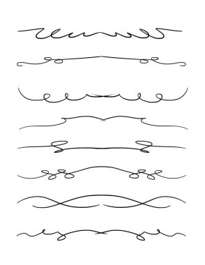 Beyaz arka planda siyah Dekoratif kenarlık çizgisi