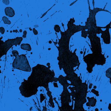 mavi arka plan doku soyut siyah boya splatters