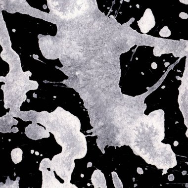 Soyut Beyaz boya doku siyah arka plan üzerine splatters