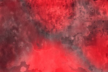 Kağıt arka plan üzerinde kırmızı sulu boya boya
