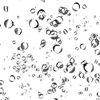 Beyaz arka plan üzerinde izole su kabarcıkları.