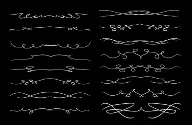 koyu arka plan üzerinde beyaz dekoratif kenarlık çizgisi