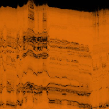 Dijital ekran aksaklık etkisi doku soyut. Turuncu ve siyah