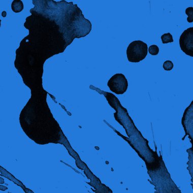 mavi arka plan doku soyut siyah boya splatters