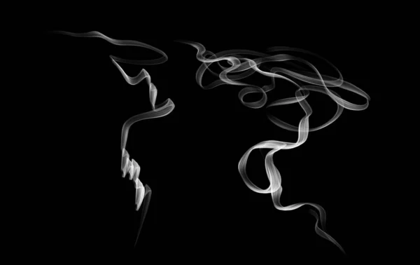 Абстрактные Обои Дым Черном Фоне — стоковое фото