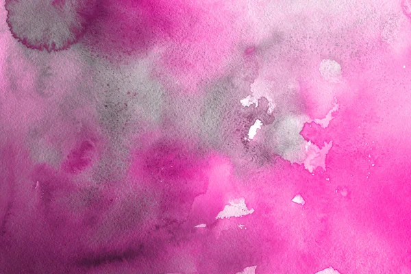 Розовая Акварельная Краска Бумажном Фоне — стоковое фото