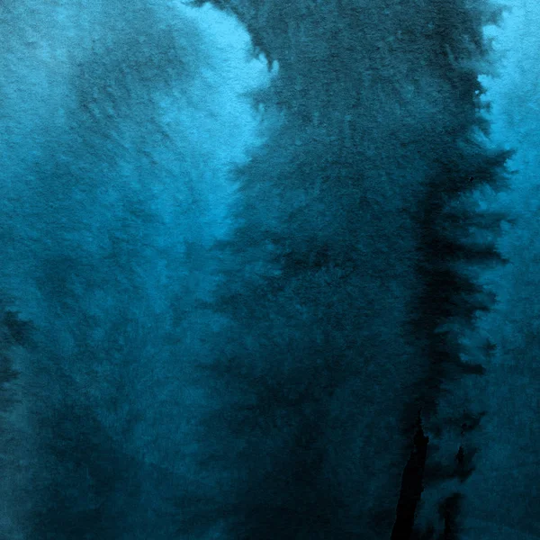 水彩絵の具の質感と暗い青色の背景 — ストック写真