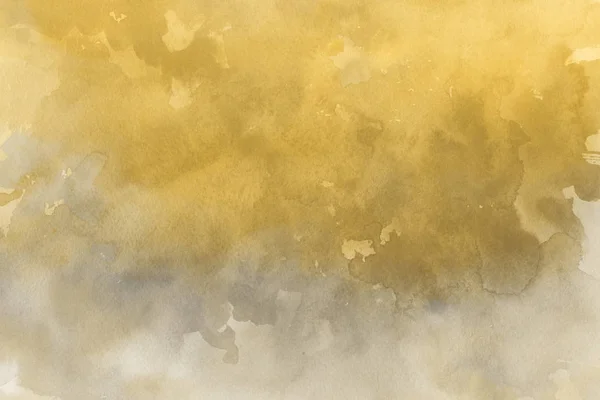 Guldfärg Akvarell Papper Abstrakt Bakgrund — Stockfoto
