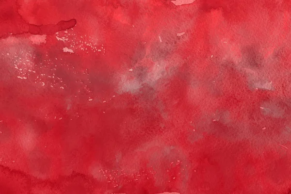 Piros Akvarell Festék Papír Absztrakt Háttér — Stock Fotó