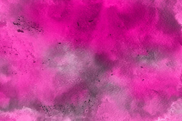 Tinta Aquarela Rosa Sobre Papel Fundo Abstrato — Fotografia de Stock