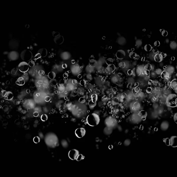 Fondo Pantalla Abstracto Con Burbujas Jabón Sobre Fondo Oscuro — Foto de Stock