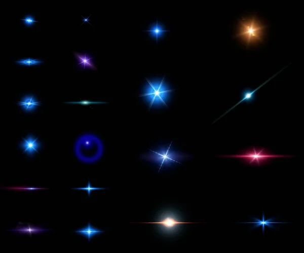 abstract wallpaper with shining stars on dark background