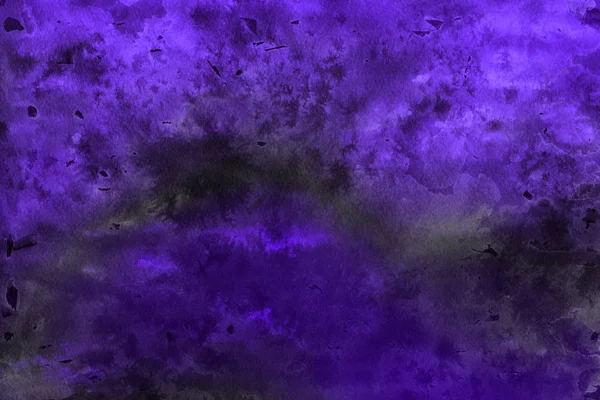 Peinture Aquarelle Violette Sur Papier Fond Abstrait — Photo