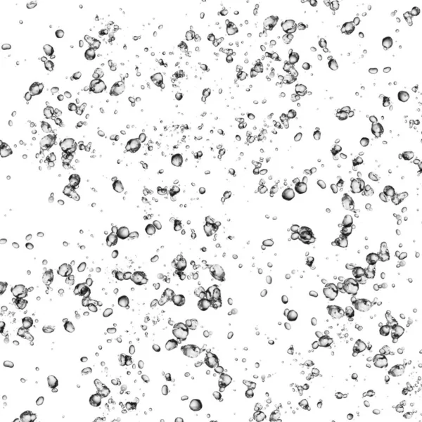 Geïsoleerde Water Bubbels Witte Achtergrond — Stockfoto