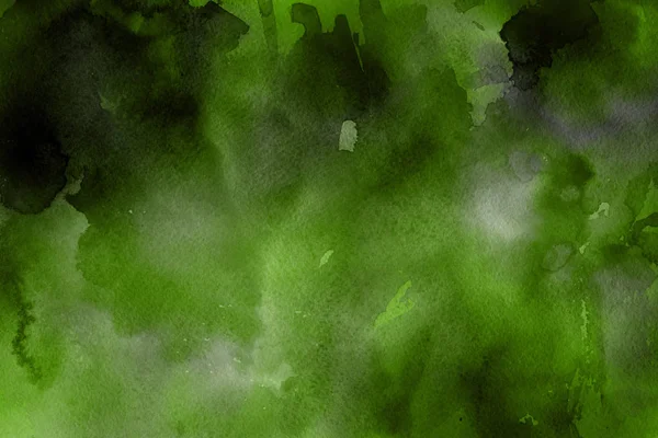 紙の抽象的な背景緑水彩絵の具 — ストック写真