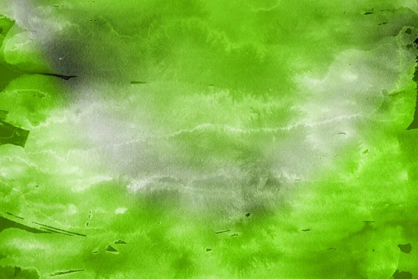 Verde Acuarelă Vopsea Hârtie Fundal Abstract — Fotografie, imagine de stoc