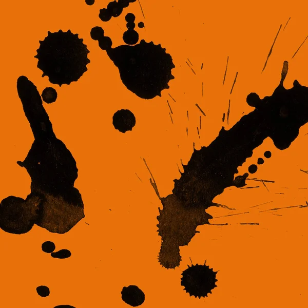 orangebackground doku soyut siyah boya splatters