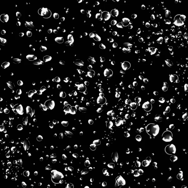 abstract wallpaper with soap bubbles on dark background