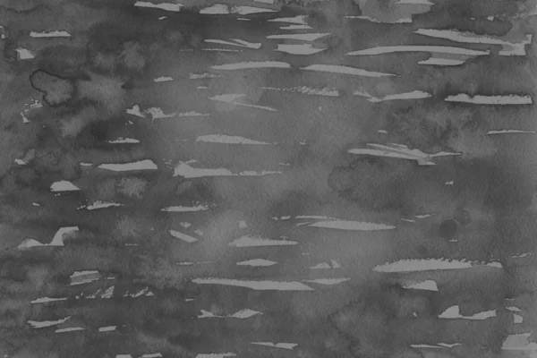 Zwarte Aquarel Verf Abstracte Achtergrond Van Papier — Stockfoto