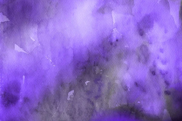 Peinture Aquarelle Violette Sur Papier Fond Abstrait — Photo