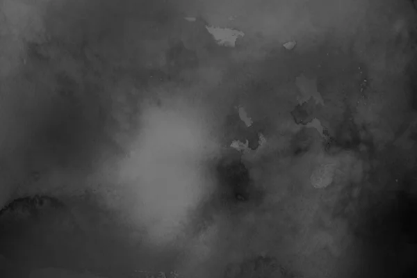 Pintura Acuarela Negra Sobre Fondo Abstracto Papel — Foto de Stock