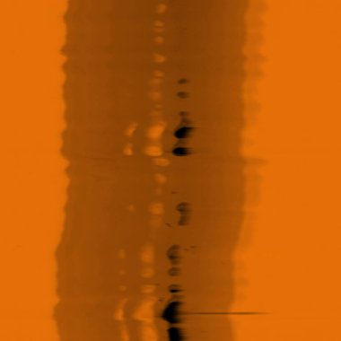 Dijital ekran aksaklık etkisi doku soyut. Turuncu ve siyah