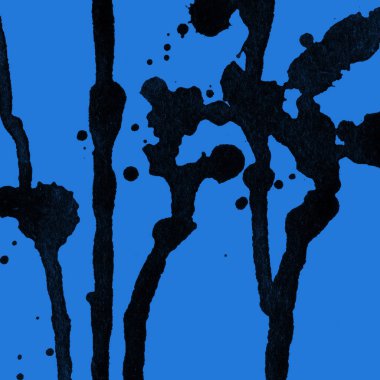 mavi arka plan doku soyut siyah boya splatters