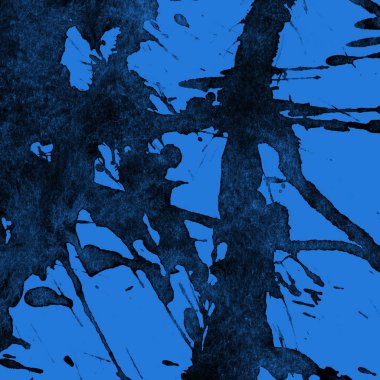 mavi arka plan doku soyut siyah boya splatters