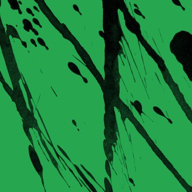 yeşil arka plan doku soyut siyah boya splatters
