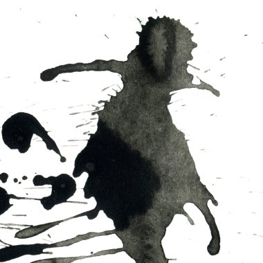 Beyaz arka plan doku soyut siyah boya splatters