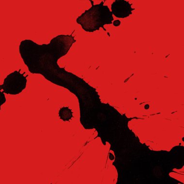 kırmızı arka plan doku soyut siyah boya splatters