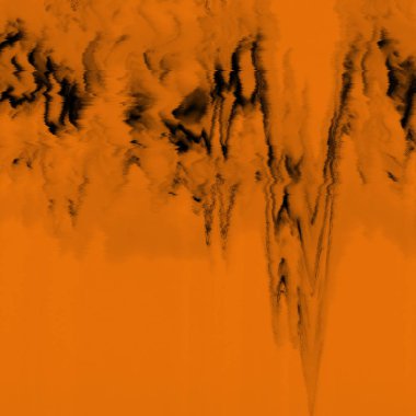 Dijital ekran aksaklık etkisi doku soyut. Turuncu ve siyah