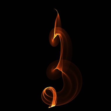 koyu arka plan üzerinde ateşle soyut duvar kağıdı